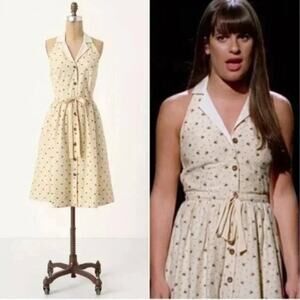 MAEVE Cream Bee Sleeveless Collared Mini Dress Size 2